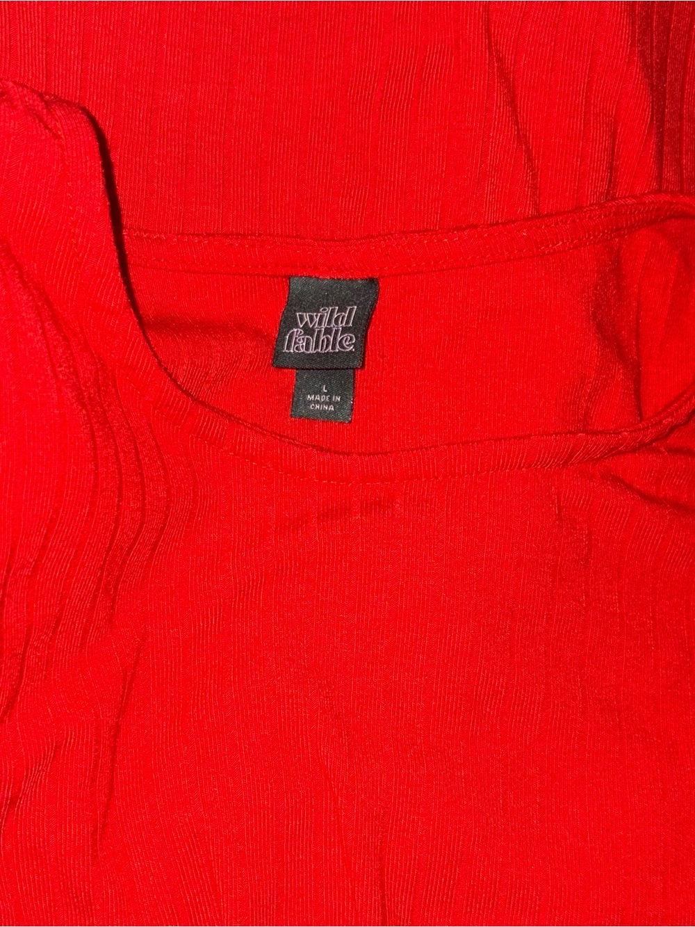 wild fable Red Long-Sleeve Open back Midi Dress with Front Slit size Large - Picture 4 of 4